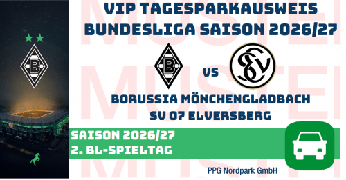 VIP TAGES-PARKAUSWEIS|Borussia Mönchengladbach - |SV 07 Elversberg|(P2/P3)
