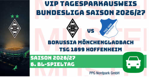 VIP TAGES-PARKAUSWEIS|Borussia Mönchengladbach - |TSG Hoffenheim|(P2/P3)